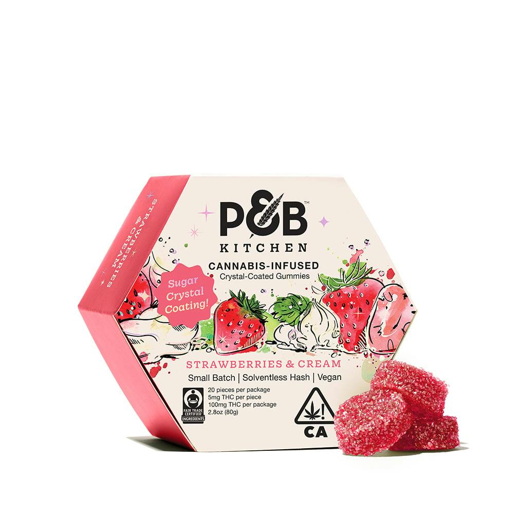 Strawberries & Cream Crystal-Coated [20pk] (100mg)