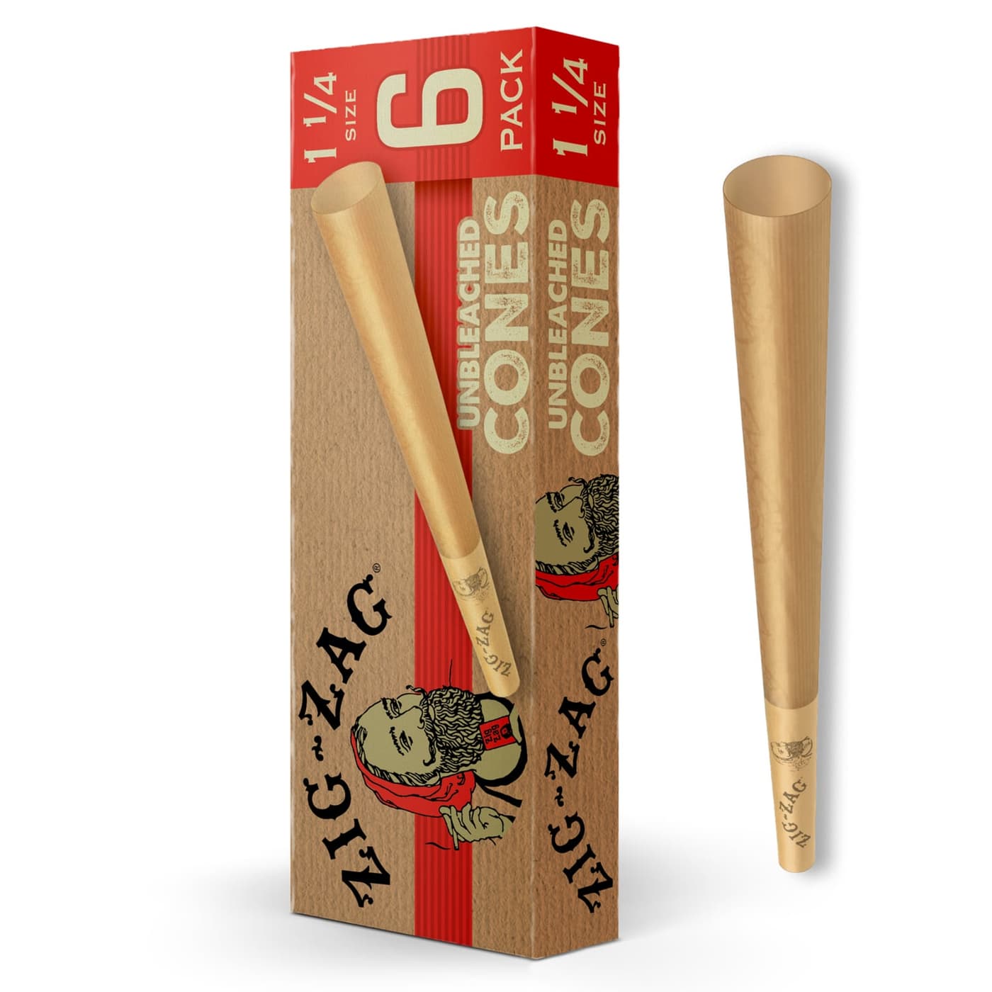 Unbleached Ultra Thin Cones - 1 1/4 [6pk]