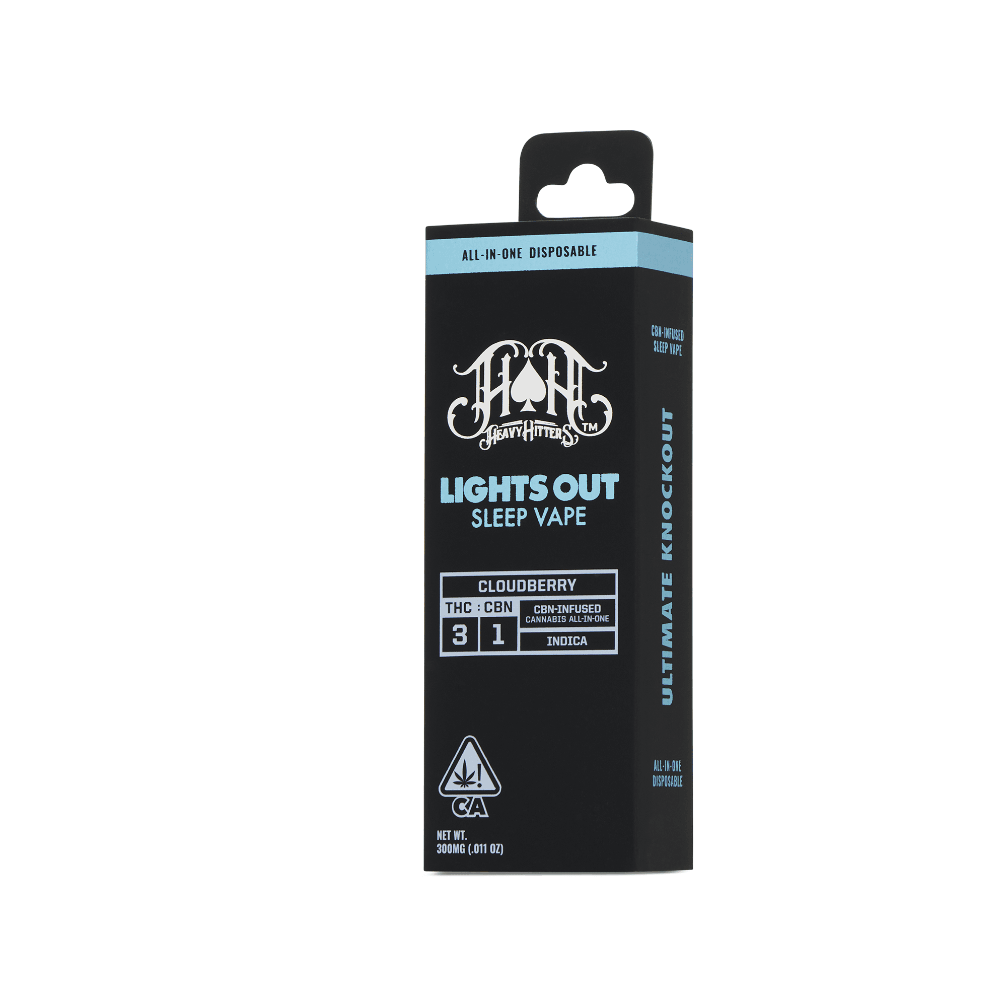 Cloudberry | Indica - Lights Out CBN Sleep - 0.3G All-In-One Vape