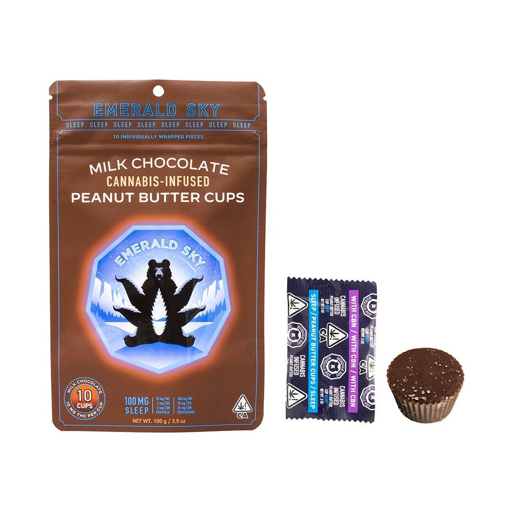 Peanut Butter Cups Milk Chocolate | 10pk/10mg - 100mg THC - 20mg CBN - 20mg CBD | Sleep