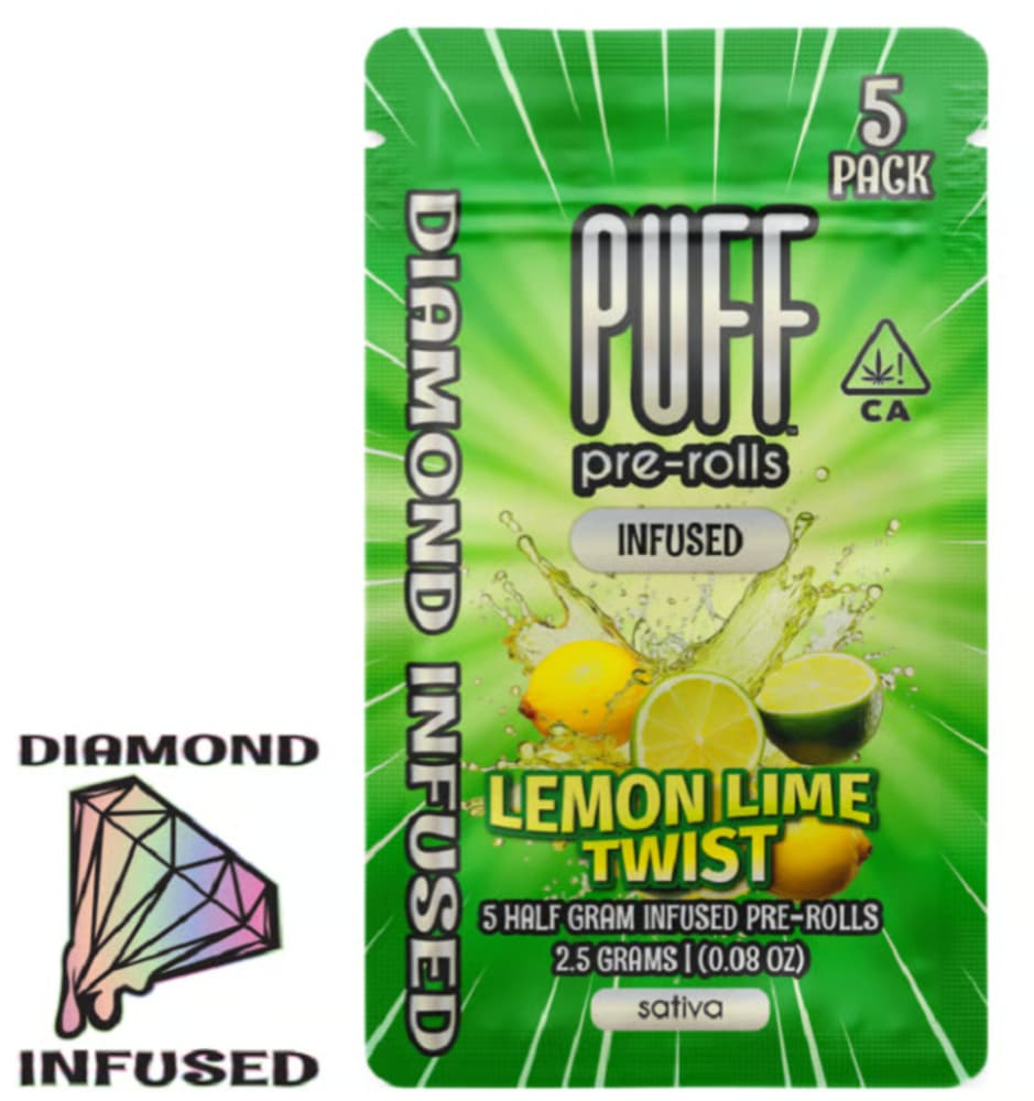 Lemon Lime Twist - Diamond Infused Sativa - 14 pack [7g]