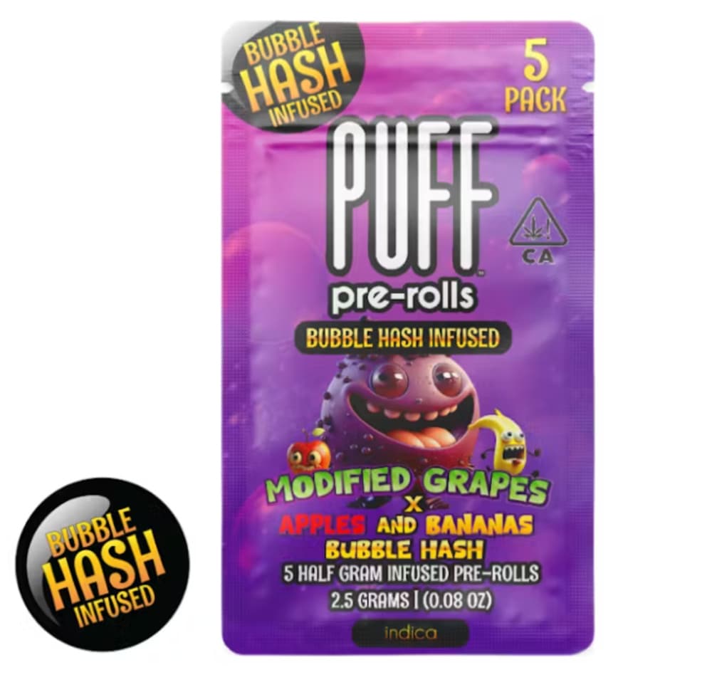 Modified Grapes x Apples & Bananas Bubble Hash - Indica - 14 Pack [7g]