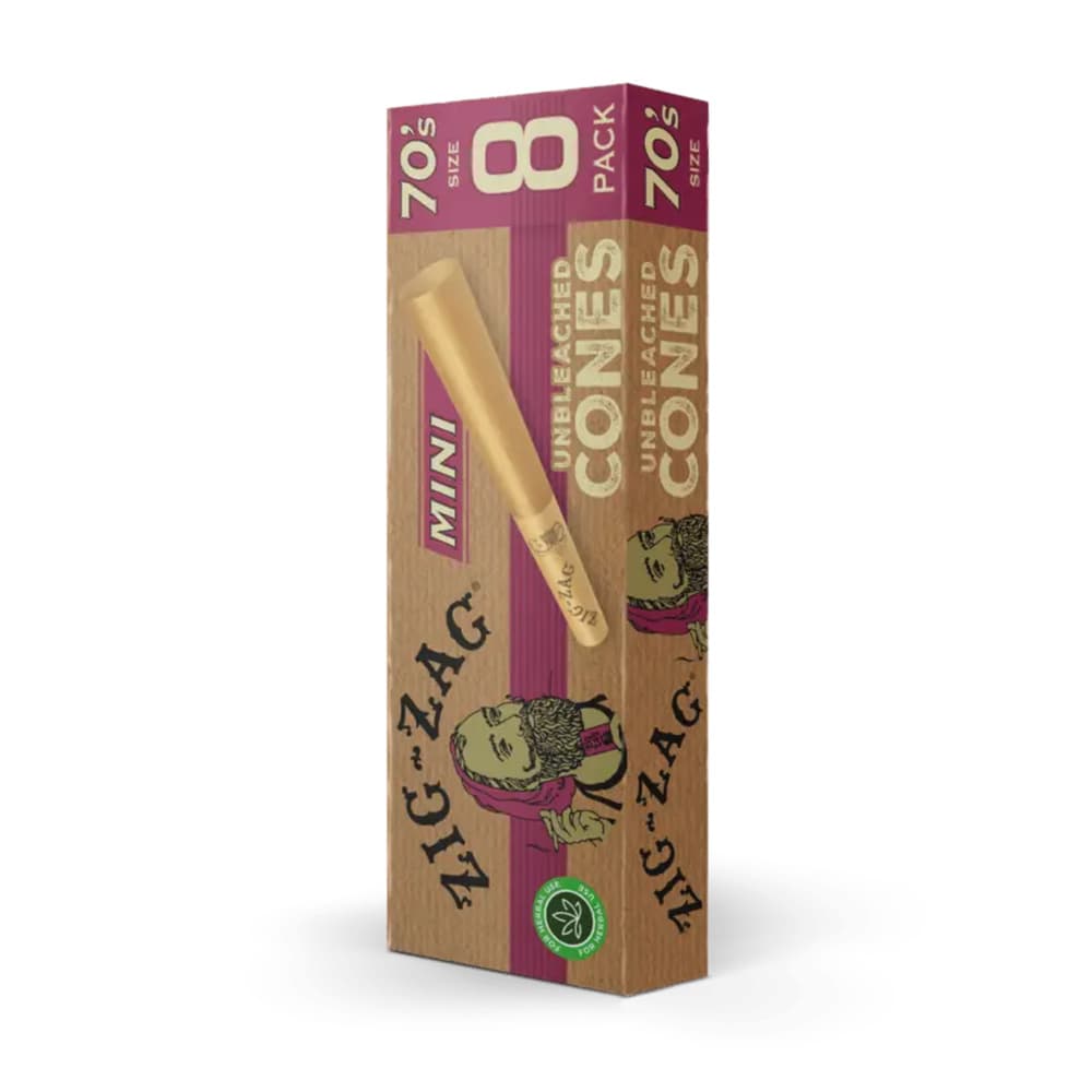 Unbleached Ultra Thin Mini Cones - 70mm [8pk]