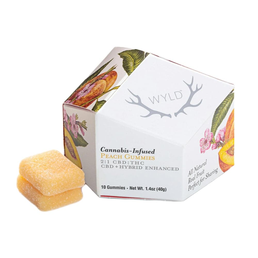 Peach 2:1 CBD + Hybrid Enhanced Gummies | 100mg CBD:50mg THC