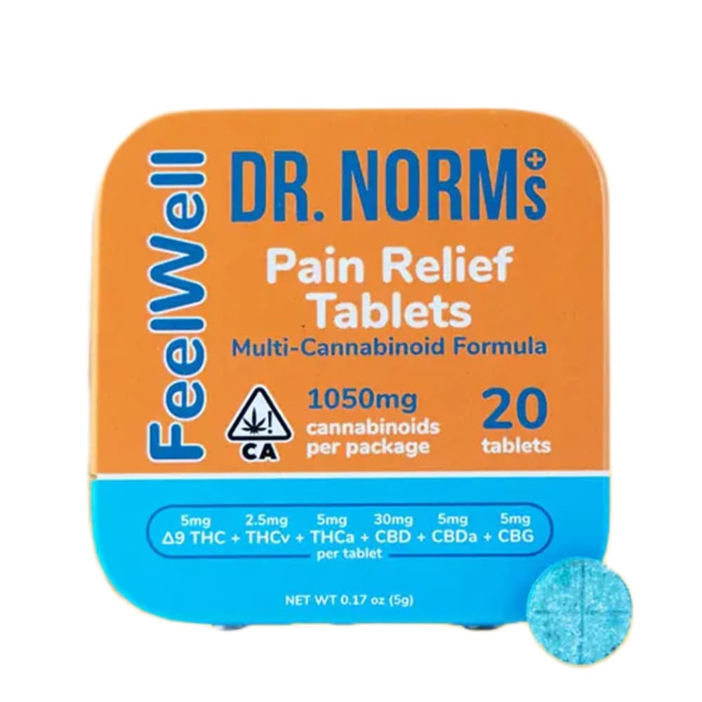 FeelWell Pain Relief [20pk] (600mg CBD/100mg THC/50mg THC-V/100mg THCa/100mg CBDA/100mg CBG)