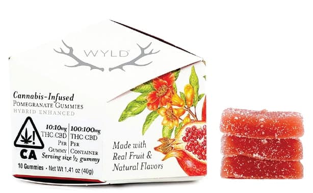 Pomegranate 1:1 CBD + Hybrid Enhanced Gummies | 100mg THC:100mg CBD