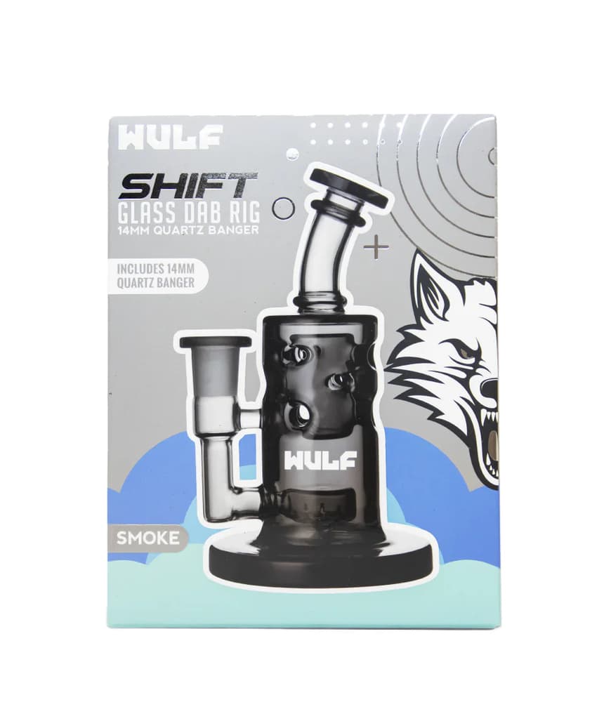 Shift 14mm Dab Rig with Quartz Banger - Smoke