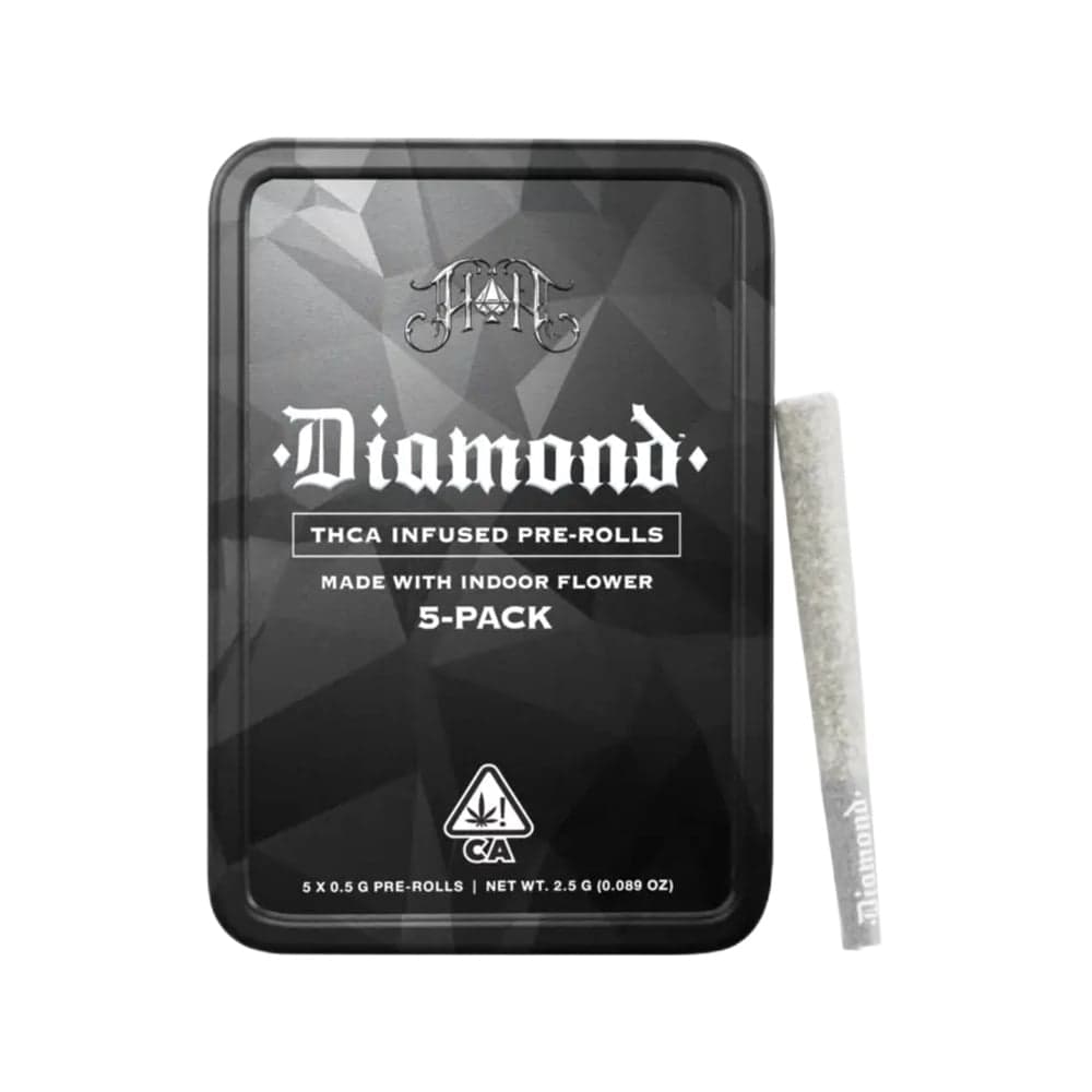 Garlic Z | Indica Diamond THCA-Infused Pre-Rolls - 2.5G 5-Pack