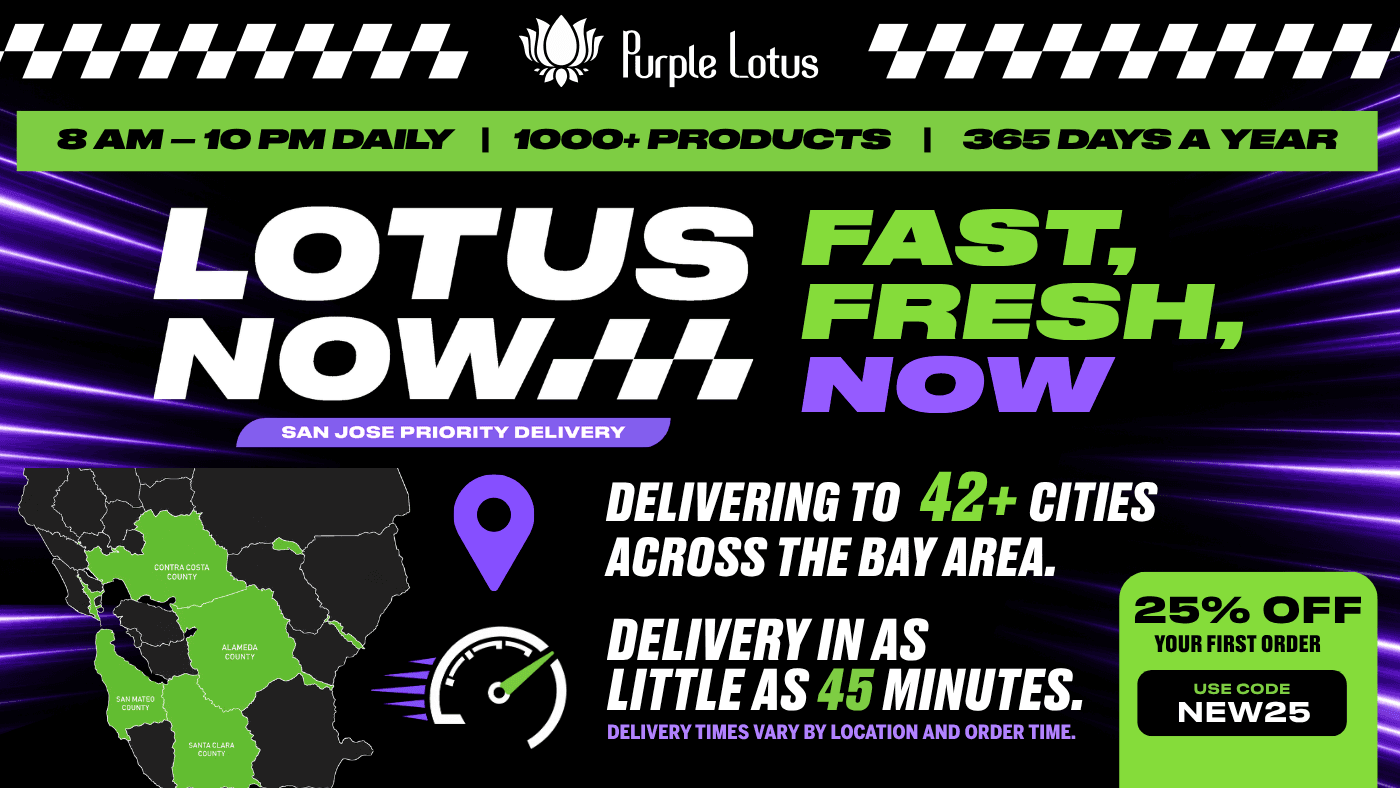 Lotus NOW: Purple Lotus Priority Delivery is Here — Premium Cannabis at Your Door in About 1 Hour or Less