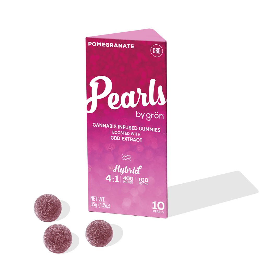 4:1 Pomegranate Pearls - Hybrid (400mg CBD /100mg THC)