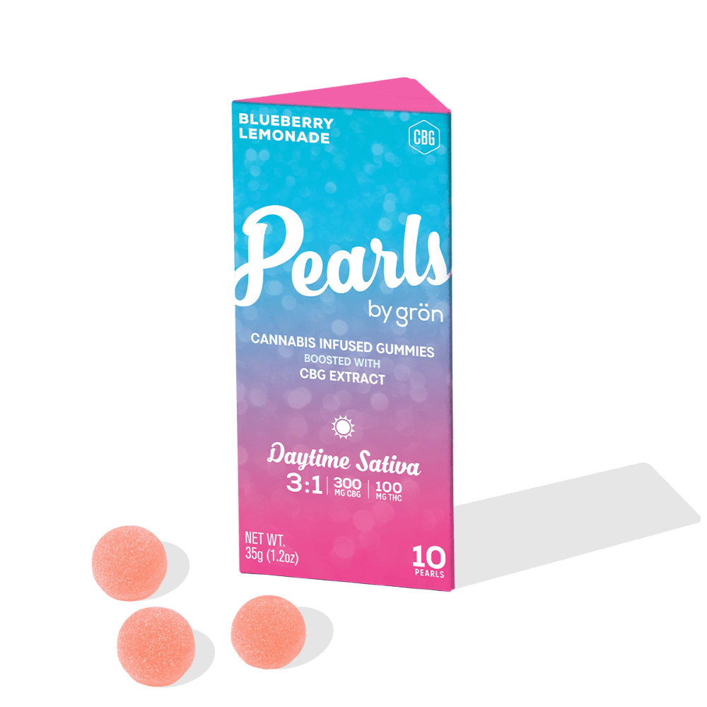 3:1 Blueberry Lemonade Pearls - Daytime Sativa (300mg CBG / 100mg THC)