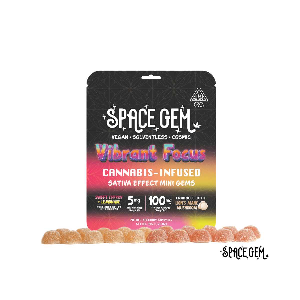 Mini Gems - Vibrant Focus - Sativa - Sweet Cherry Lemonade - 20pk 100mg