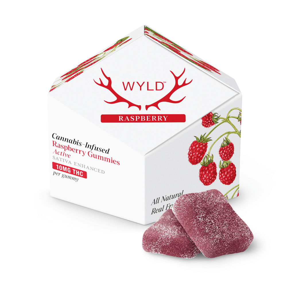 Raspberry Sativa Enhanced Gummies (100mg THC)