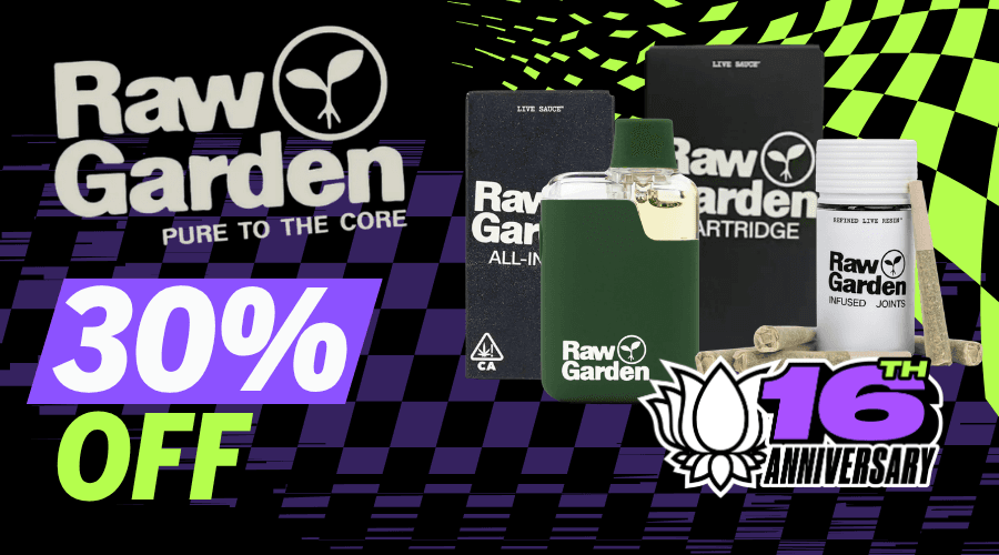 Raw Garden 30% Off All SKU's