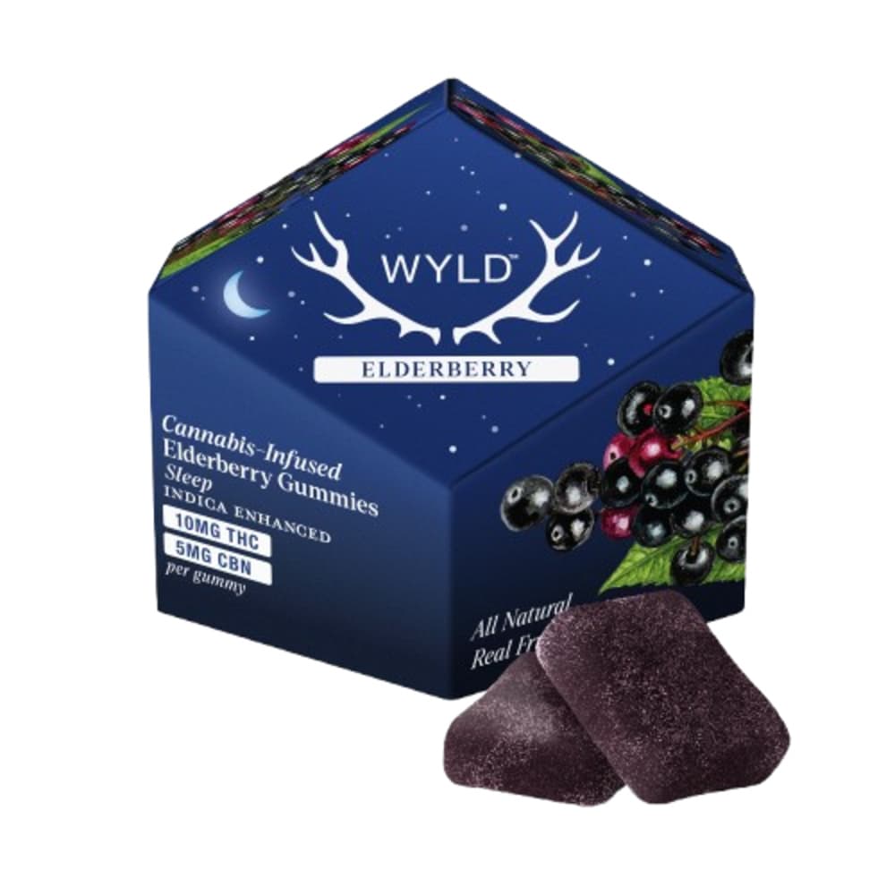 Elderberry 2:1 CBN + Indica Enhanced Gummies | 100mg THC:50mg CBN