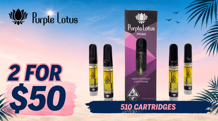 Purple Lotus Cartridges 2 for $50